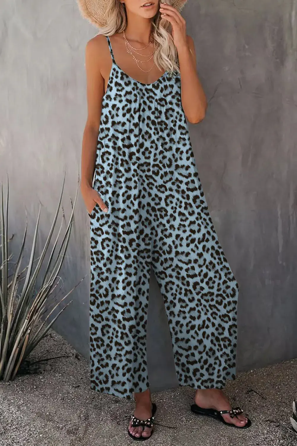 2025 Women's Leopard Print Sleeveless Jumpsuit - Image 3