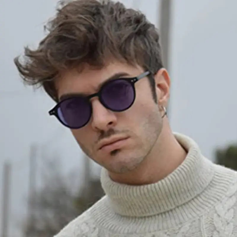 Jite's New Round Frame Polarized Sunglasses for Men Women - Image 18