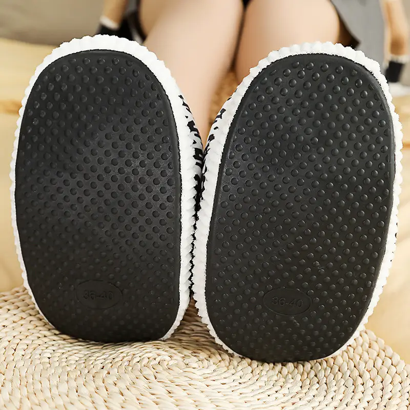 Big Sale Aj1 Spoof Popular Couple Cotton Slippers with Cute Cotton Shoes Home Winter Warm Home Cotton Slippers — feature 3