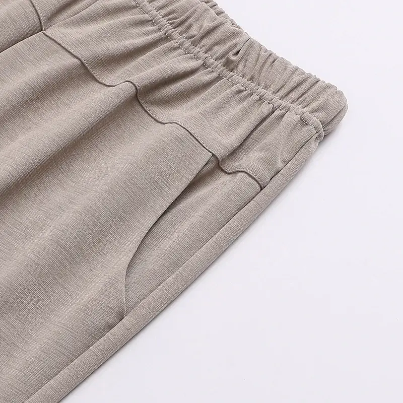 Mother's Chiffon Cropped Pants Grey High Waist