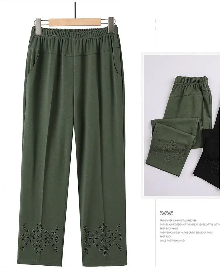 Mother's Chiffon Cropped Pants Grey High Waist — feature 6