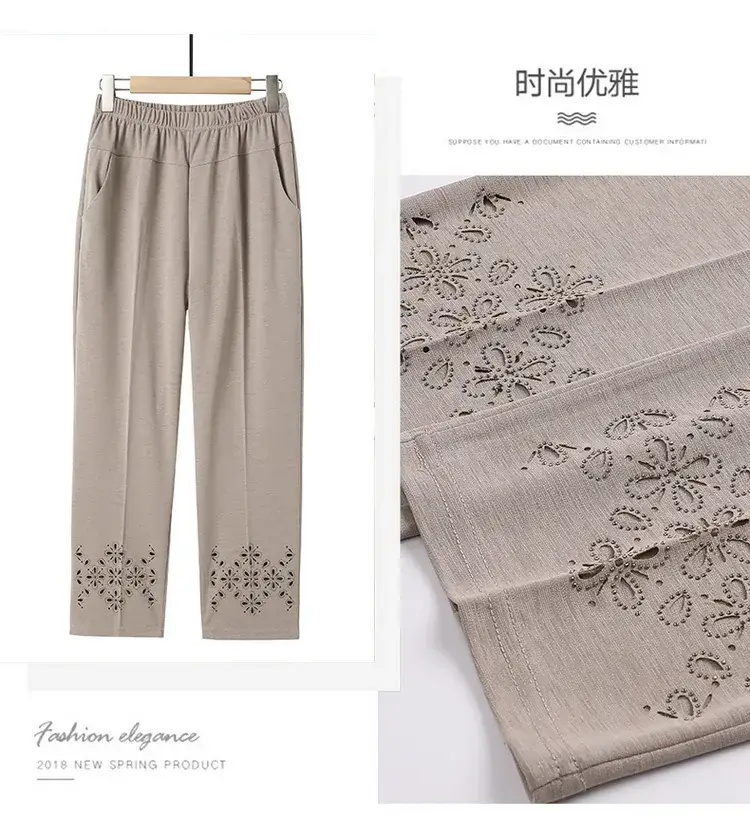 Mother's Chiffon Cropped Pants Grey High Waist — feature 7