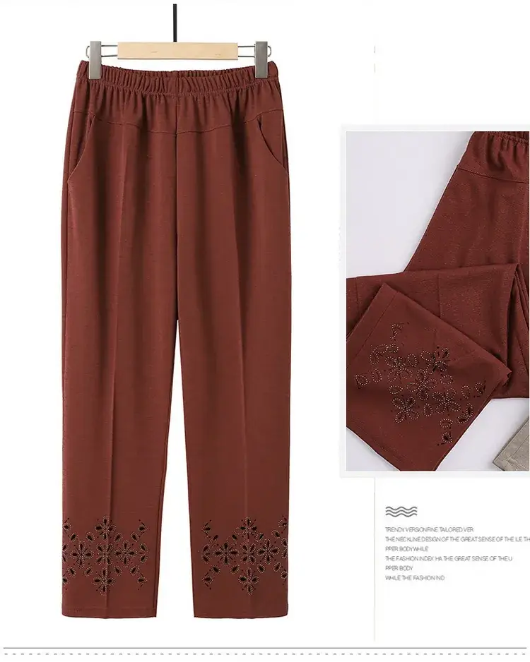 Mother's Chiffon Cropped Pants Grey High Waist — feature 8