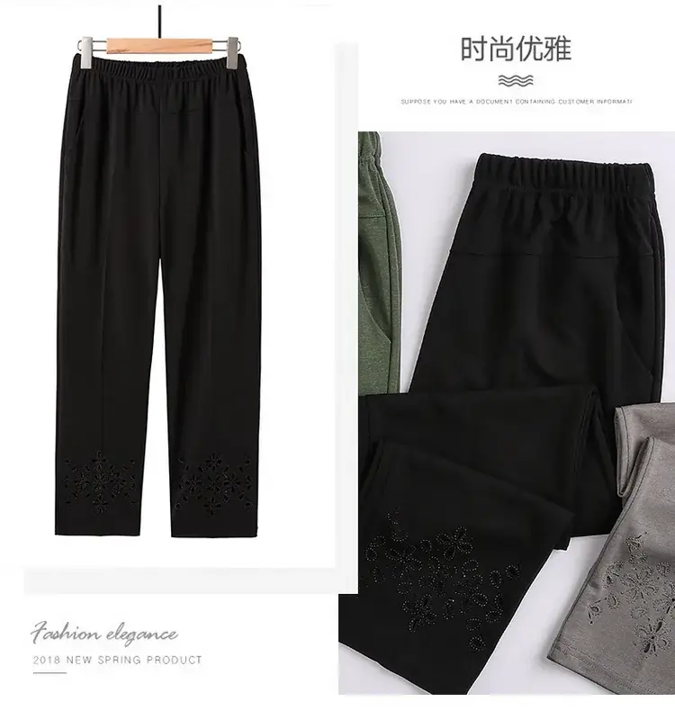Mother's Chiffon Cropped Pants Grey High Waist — feature 9