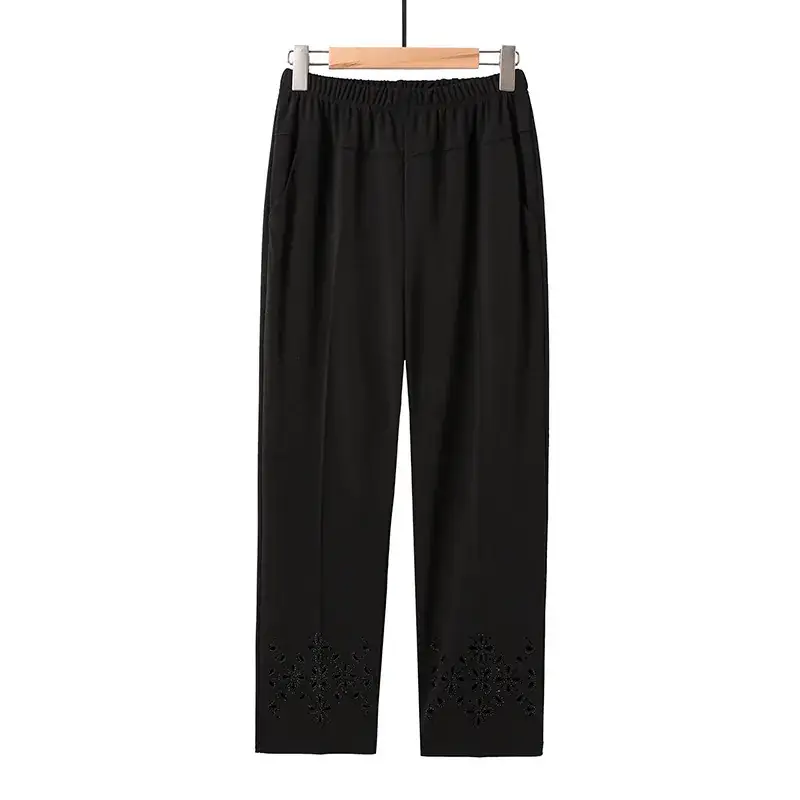 Mother's Chiffon Cropped Pants Grey High Waist