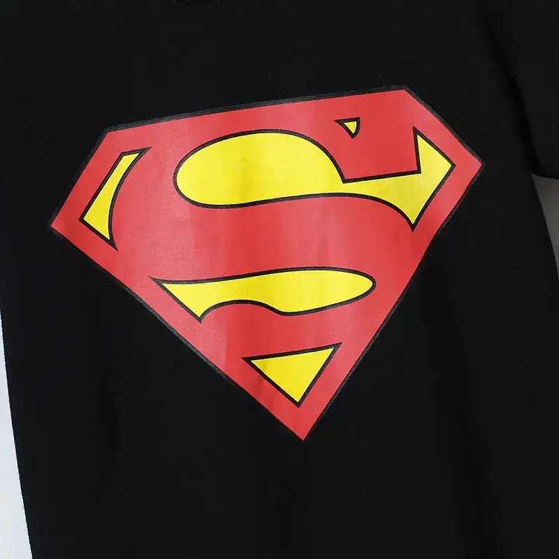 Black Cotton Round Neck T-Shirt for Kids Summer - Image 5