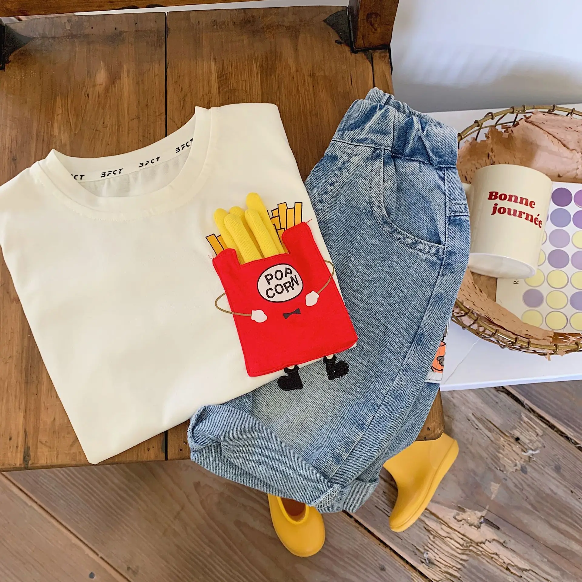 Mute Kids Cartoon T-Shirt White Short Sleeve — feature 14