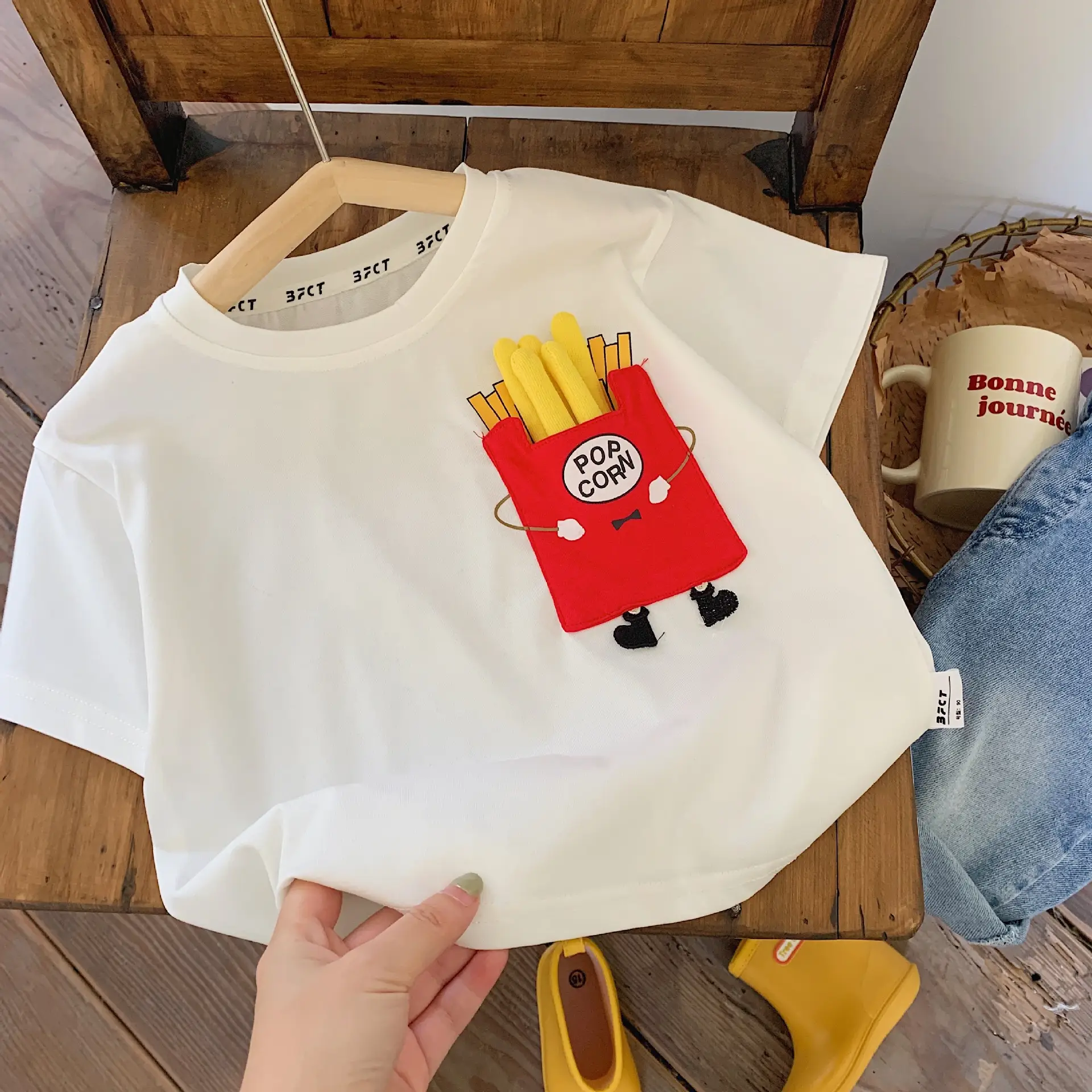 Mute Kids Cartoon T-Shirt White Short Sleeve — feature 9