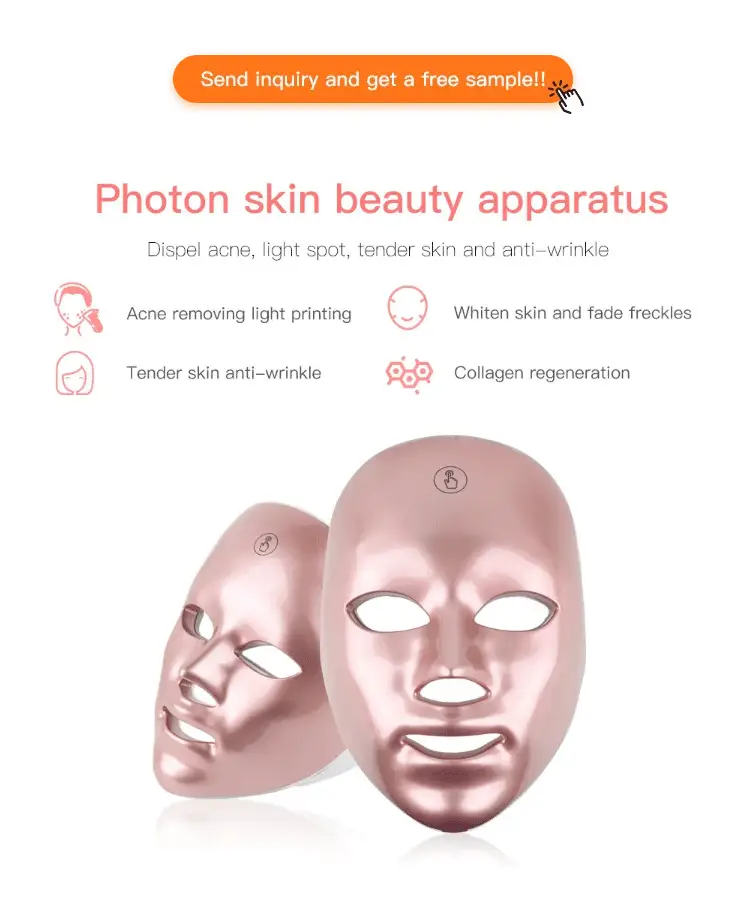 Red Light Facial Mask Device, Phototherapy Beauty Salon Led Mask, Skin Rejuvenation Device, Home-Use Seven-Color Photon Led Beauty Mask — feature 10