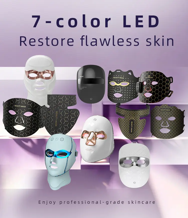 Red Light Facial Mask Device, Phototherapy Beauty Salon Led Mask, Skin Rejuvenation Device, Home-Use Seven-Color Photon Led Beauty Mask — feature 6