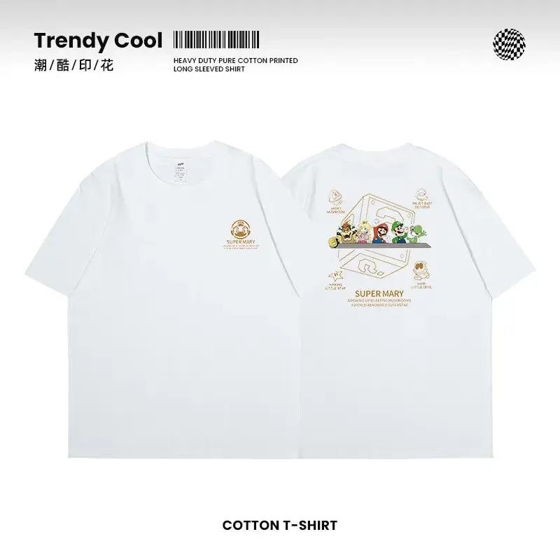 Women Cotton Short Sleeve T-Shirt 2023 Cartoon Print - Image 11