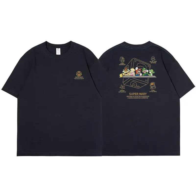 Women Cotton Short Sleeve T-Shirt 2023 Cartoon Print - Image 2
