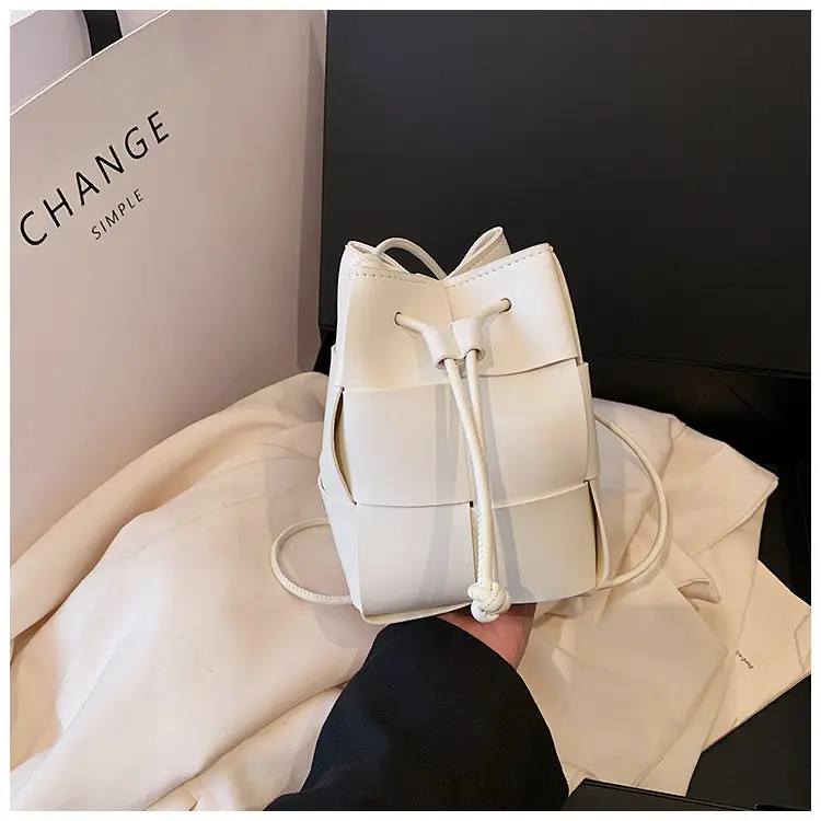 Women's Yellow Bucket Bag with Drawstring Closure — feature 23