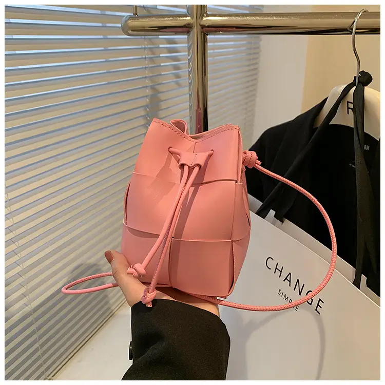 Women's Yellow Bucket Bag with Drawstring Closure — feature 29