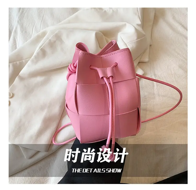 Women's Yellow Bucket Bag with Drawstring Closure — feature 6