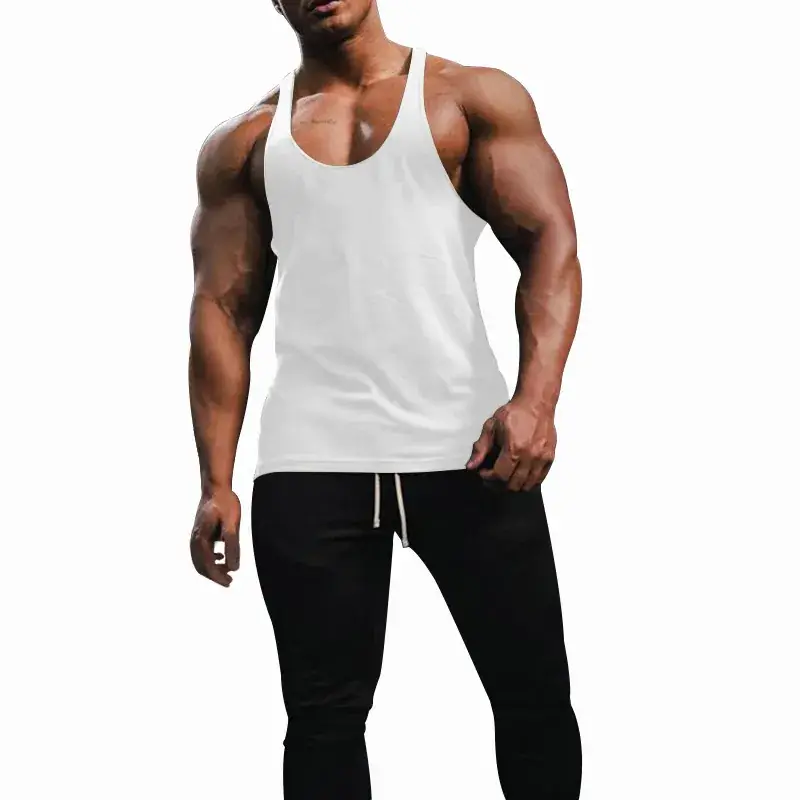 Men's Blue Slim Fit Vest Summer Fitness Wear - Image 9