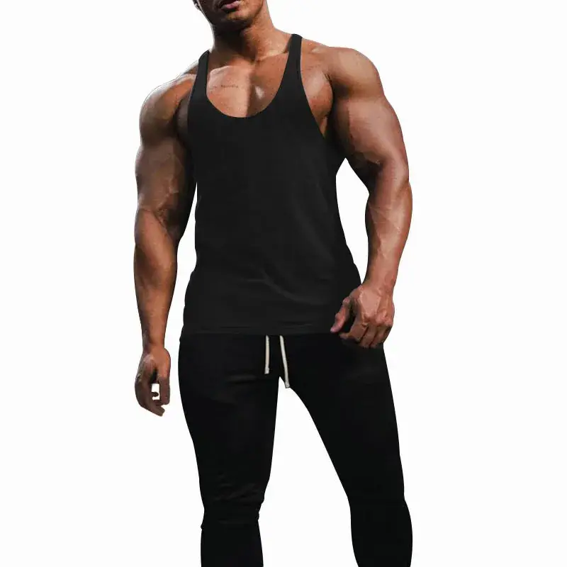 Men's Blue Slim Fit Vest Summer Fitness Wear — feature 12