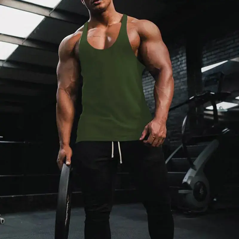 Men's Blue Slim Fit Vest Summer Fitness Wear — feature 13