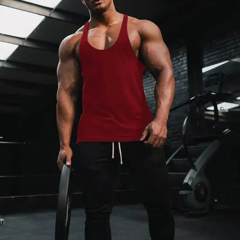 Men's Blue Slim Fit Vest Summer Fitness Wear — feature 19