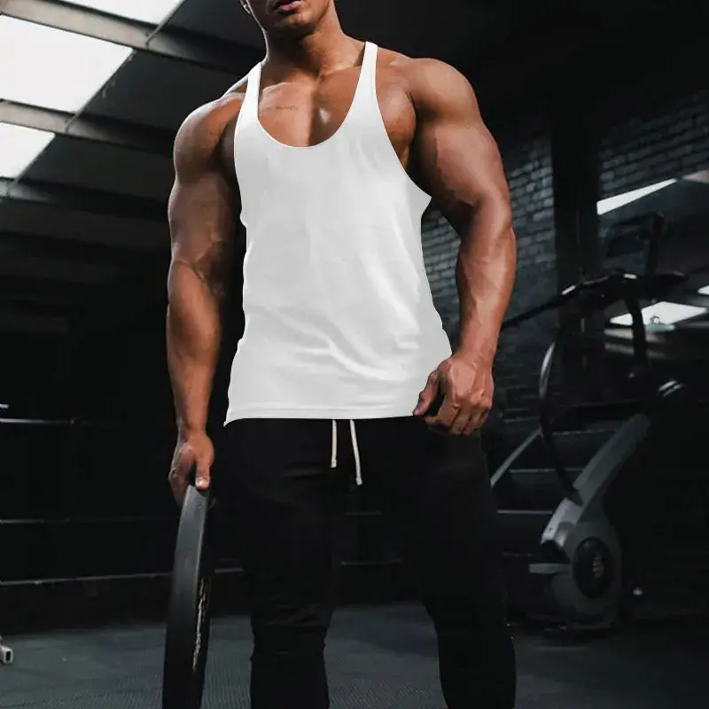 Men's Blue Slim Fit Vest Summer Fitness Wear — feature 7