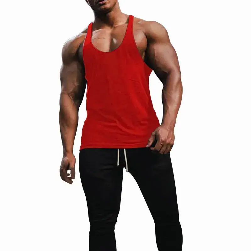 Men's Blue Slim Fit Vest Summer Fitness Wear - Image 4
