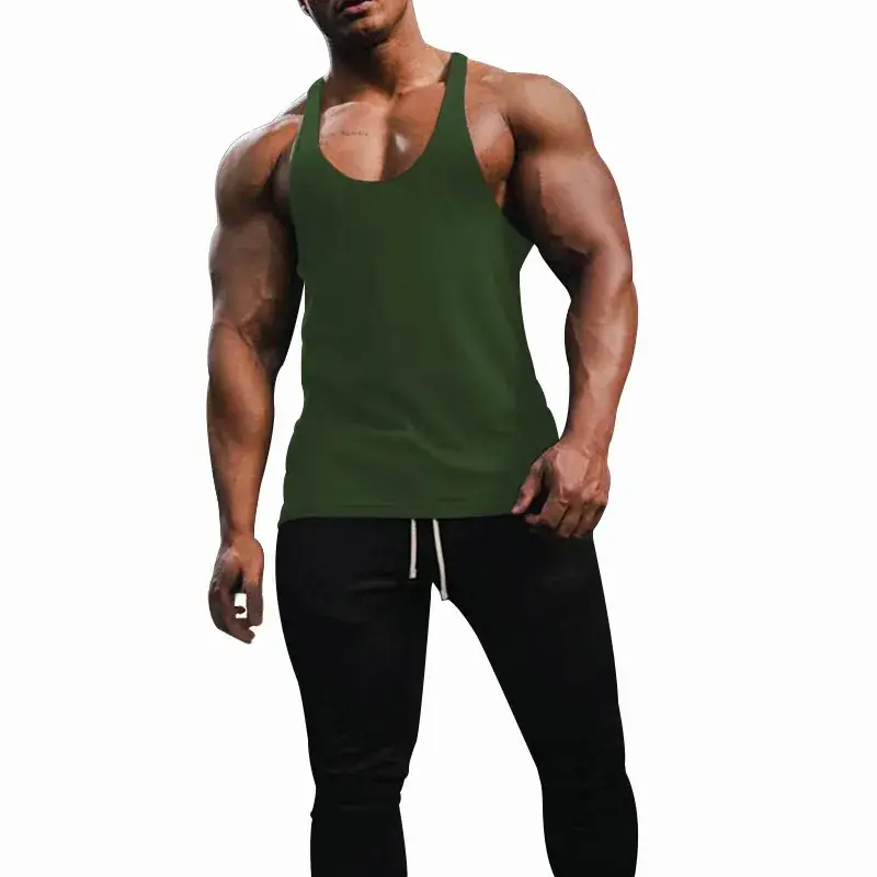 Men's Blue Slim Fit Vest Summer Fitness Wear - Image 5