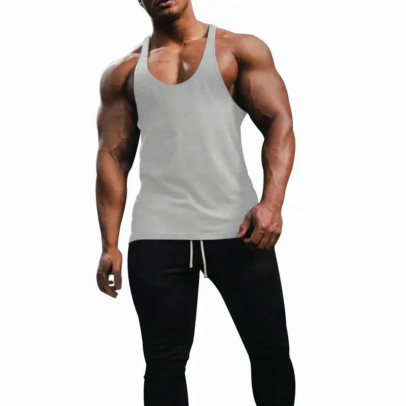 Men's Blue Slim Fit Vest Summer Fitness Wear - Image 6