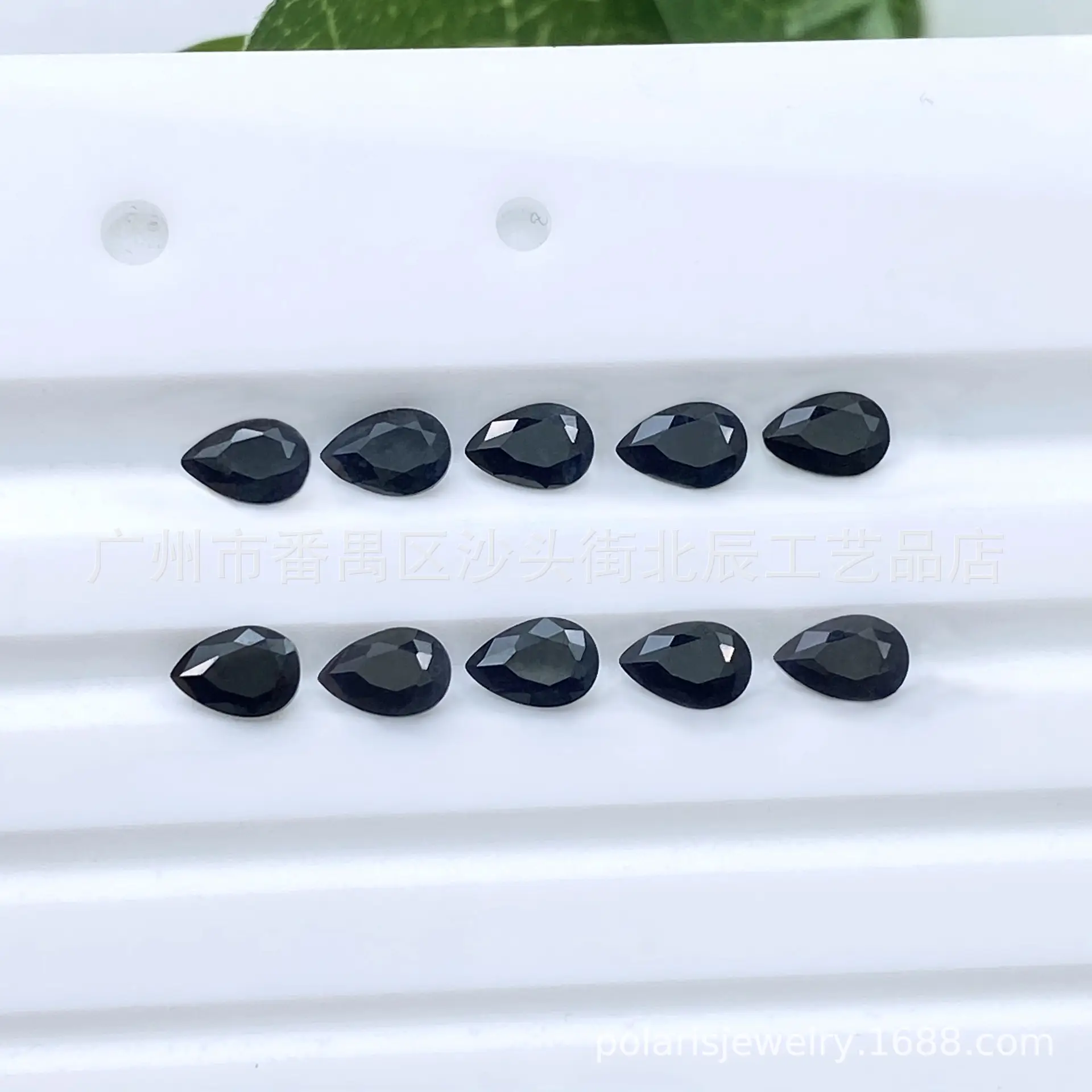 Natural Black Sapphire Pear-Shaped Rings 3X5Mm - Image 2