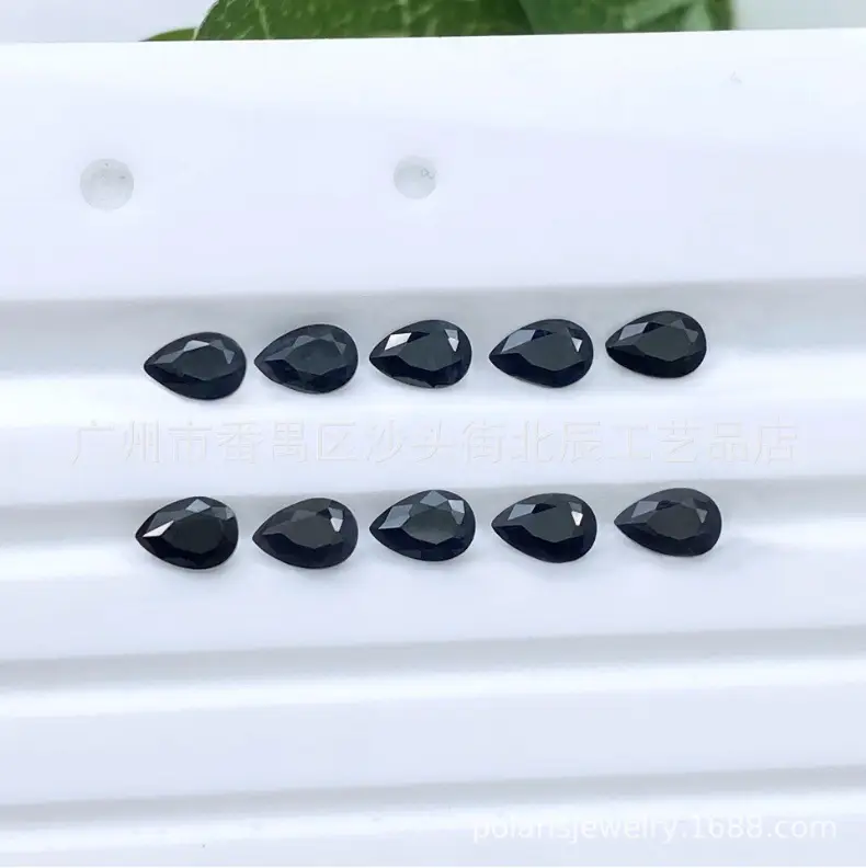 Natural Black Sapphire Pear-Shaped Rings 3X5Mm — feature 5