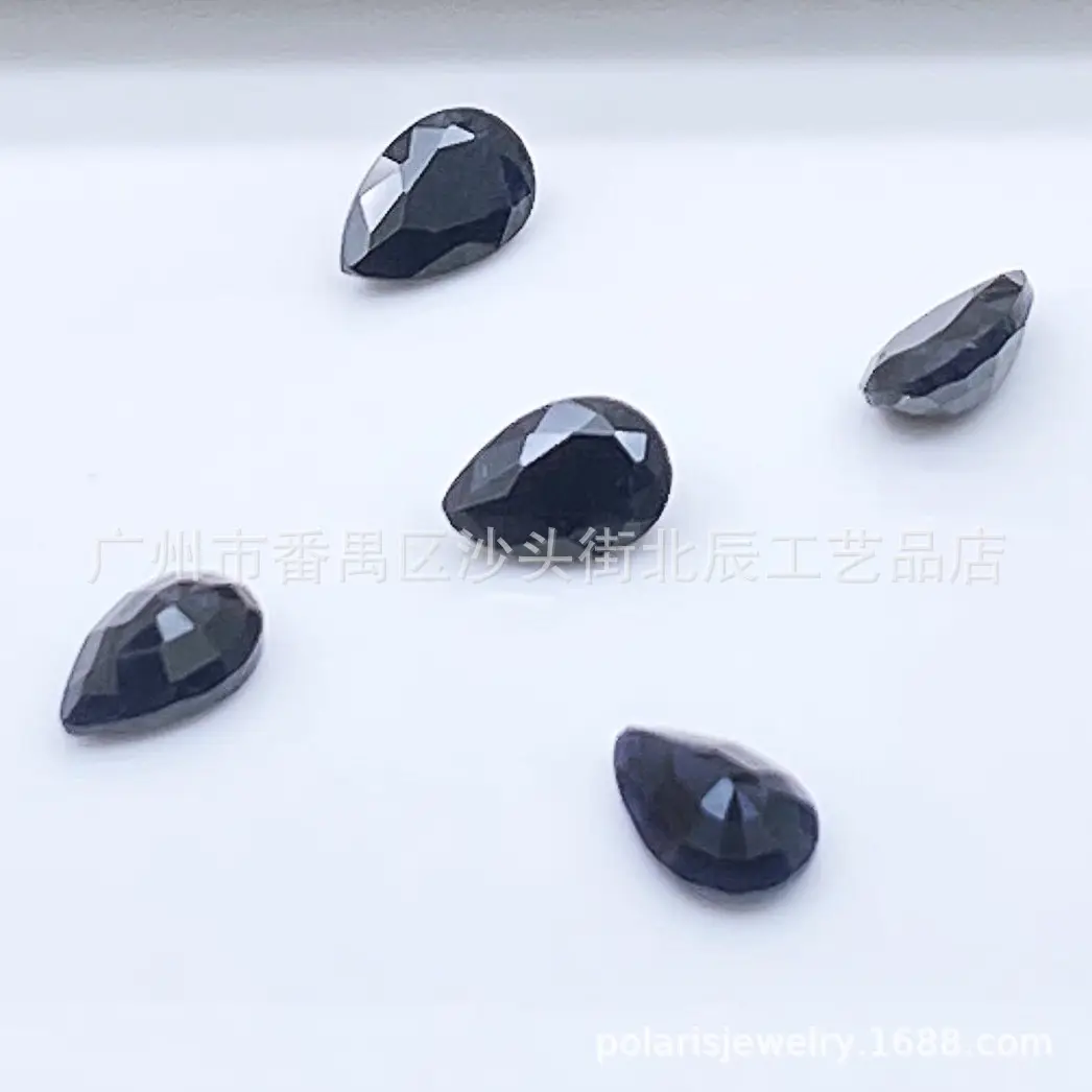 Natural Black Sapphire Pear-Shaped Rings 3X5Mm — feature 6