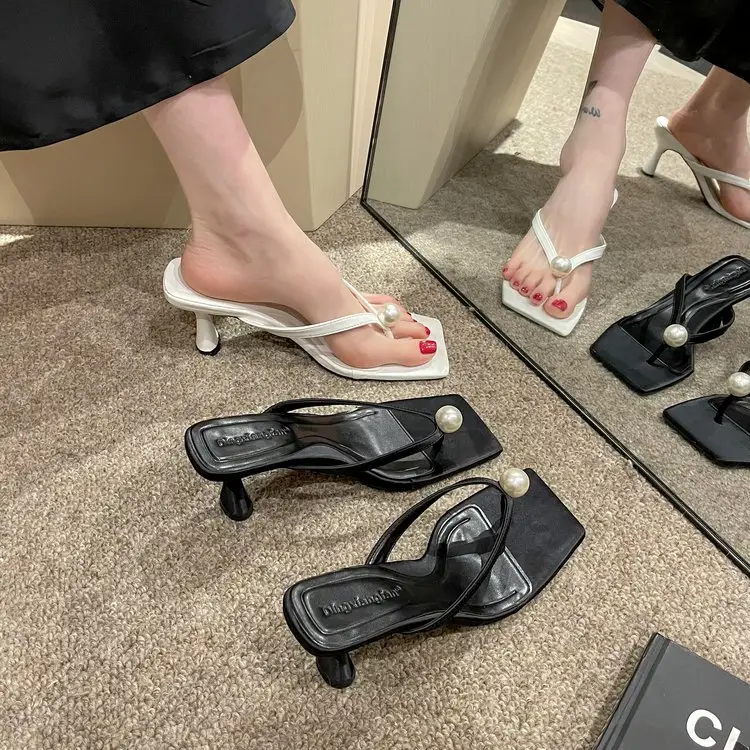 2026 Korean Style Pearl High Heel Slippers for Women — feature 10