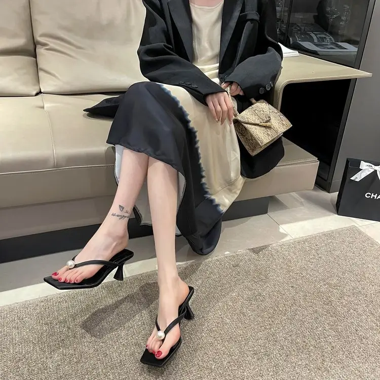 2026 Korean Style Pearl High Heel Slippers for Women — feature 12