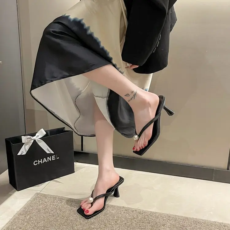 2026 Korean Style Pearl High Heel Slippers for Women — feature 15