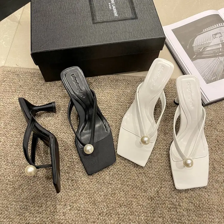 2026 Korean Style Pearl High Heel Slippers for Women — feature 17