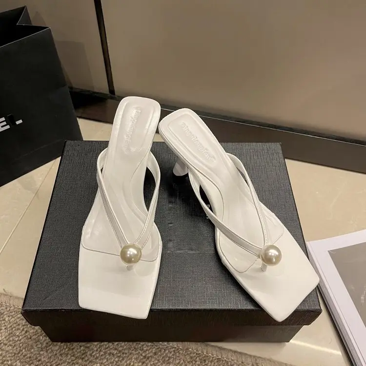 2026 Korean Style Pearl High Heel Slippers for Women — feature 19
