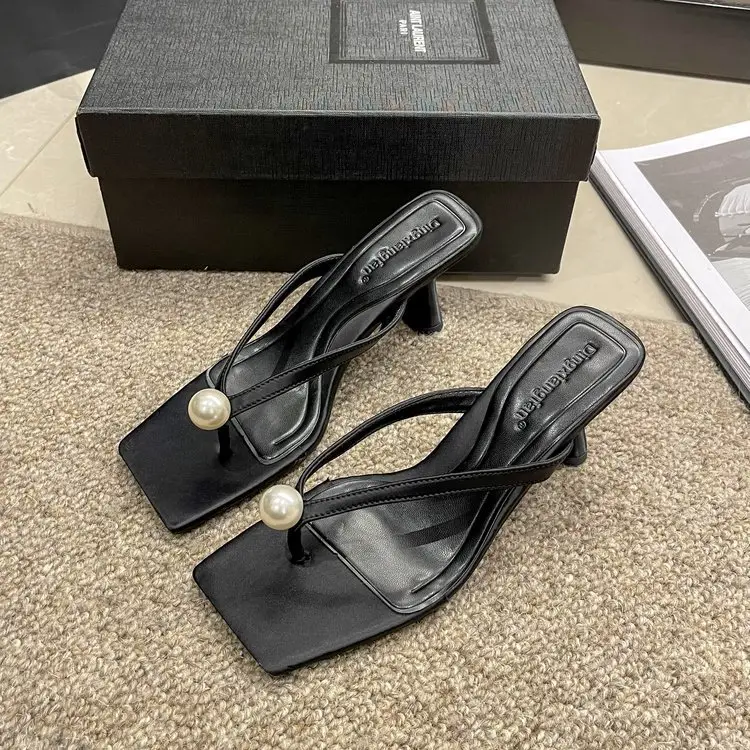 2026 Korean Style Pearl High Heel Slippers for Women — feature 21