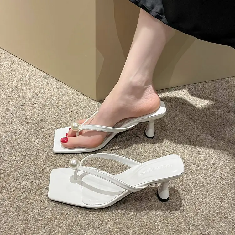 2026 Korean Style Pearl High Heel Slippers for Women — feature 5