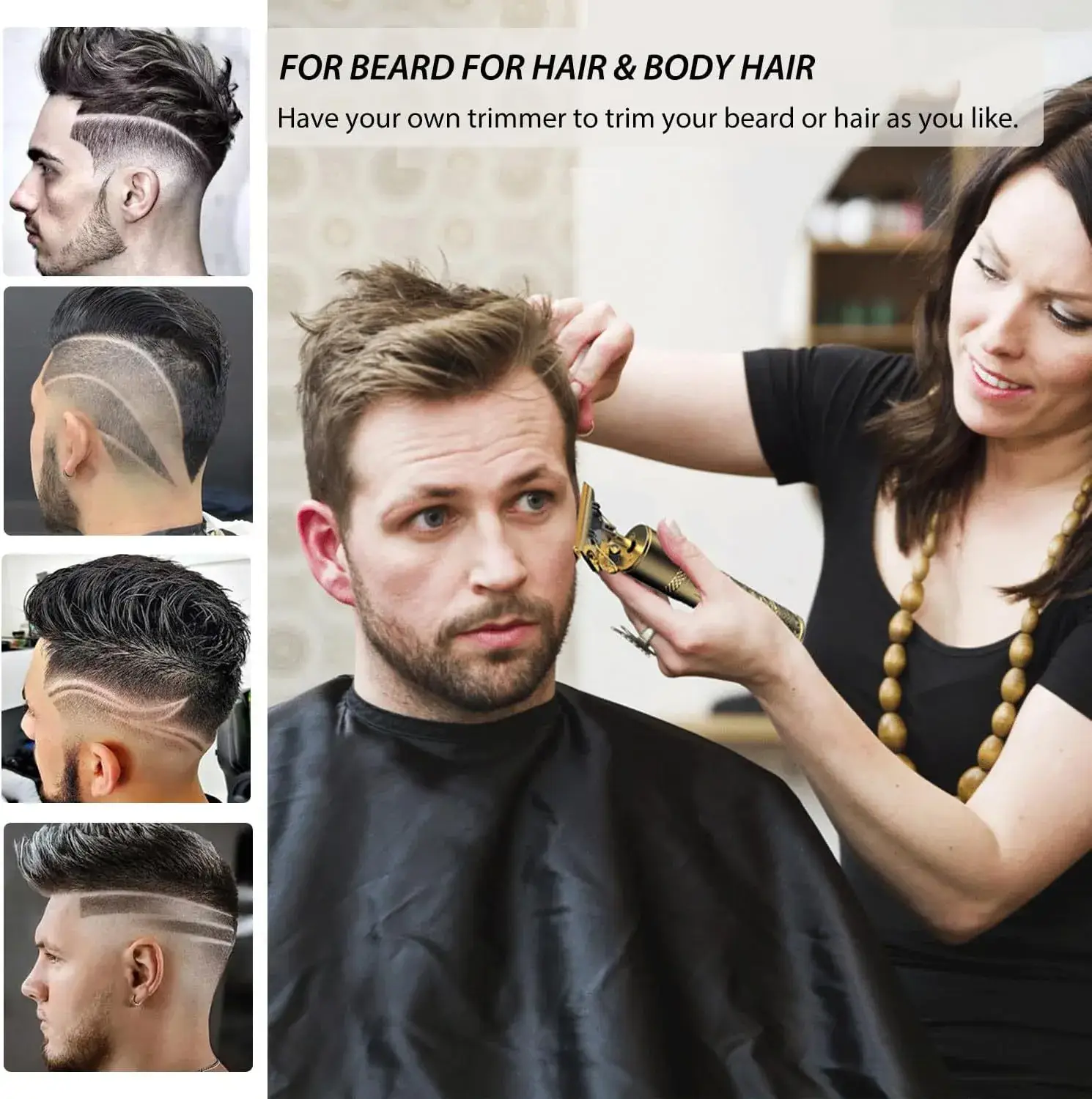 Electric Hair Clipper with 4 Blades & Lubricating Oil - Image 14