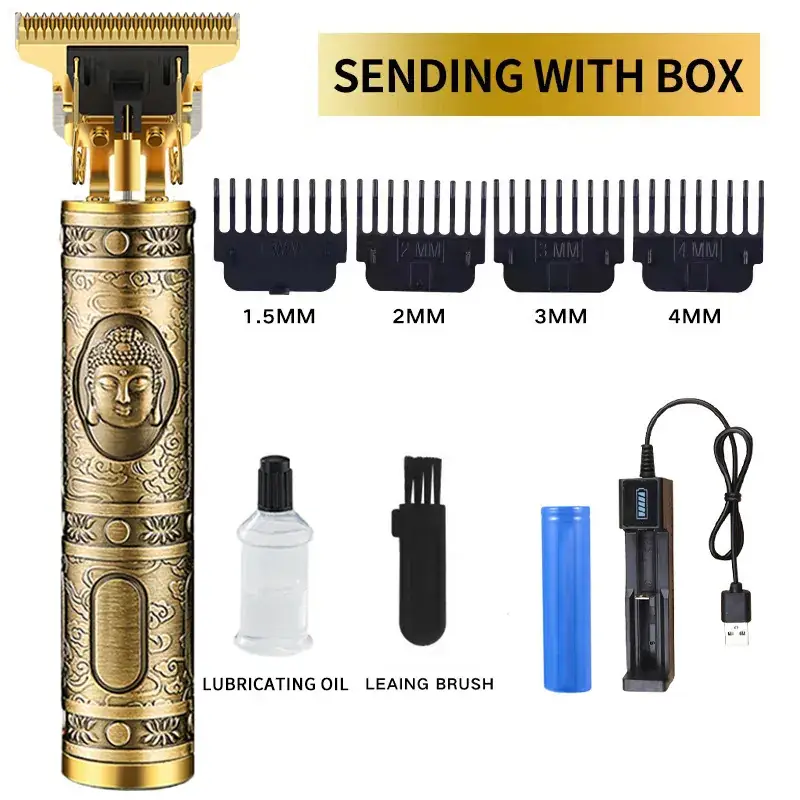 Electric Hair Clipper with 4 Blades & Lubricating Oil - Image 10