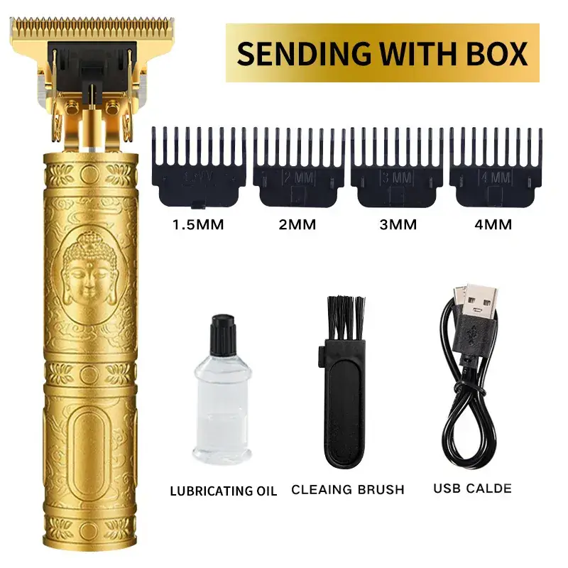 Electric Hair Clipper with 4 Blades & Lubricating Oil - Image 5
