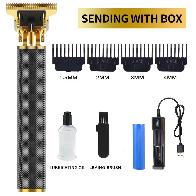 Electric Hair Clipper with 4 Blades & Lubricating Oil - Image 6