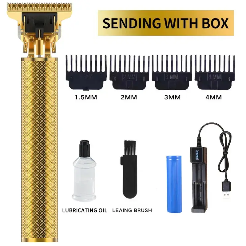 Electric Hair Clipper with 4 Blades & Lubricating Oil - Image 7