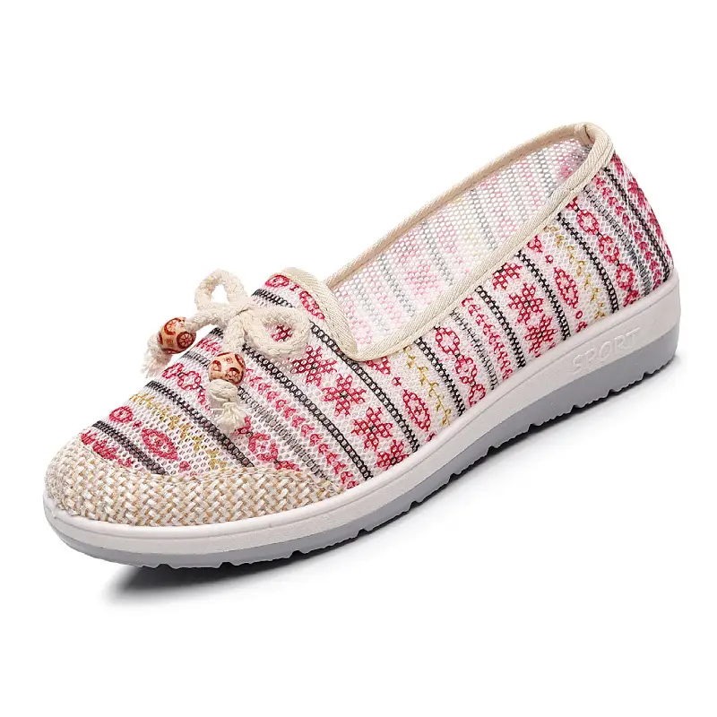Spring and Summer New Style Old Beijing Cloth Shoes for Women, Non-Slip Soft-Soled Flat Comfortable Slip-On Shoes for Middle-Aged and Elderly Mothers - Image 7
