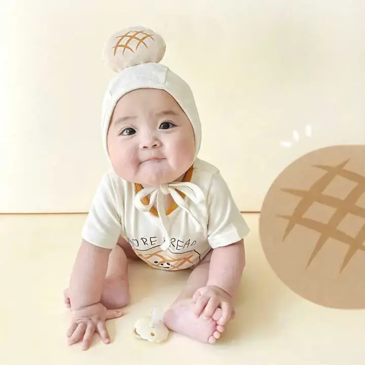 25Pc Korean Style Baby Jumpsuits with Pineapple Print - Image 4