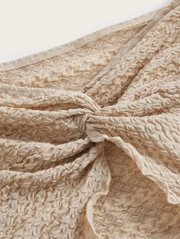 White Pleated Backless Top for Women — feature 13