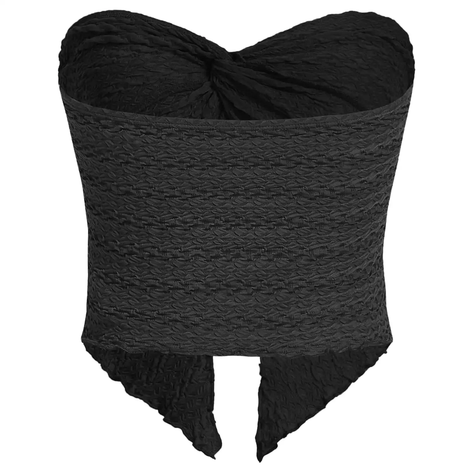 White Pleated Backless Top for Women — feature 6