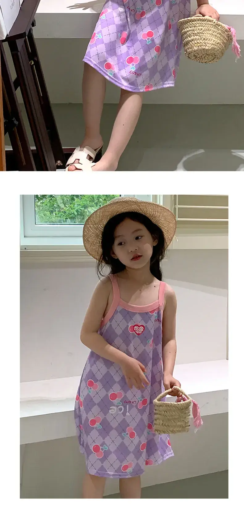 Blue Velvet Girl's Floral Nightgown with Sleeves — feature 17