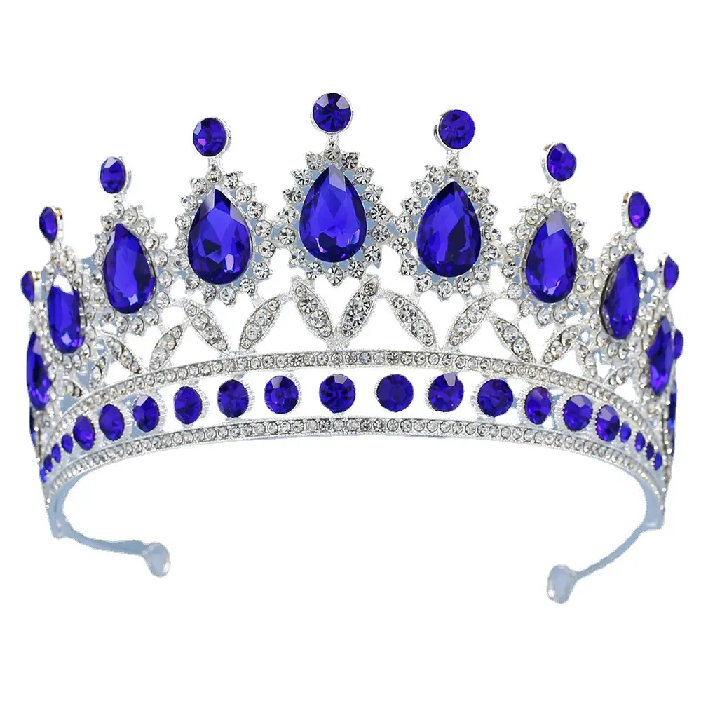 2023 Bridal Crown with Crystal & Red Beads