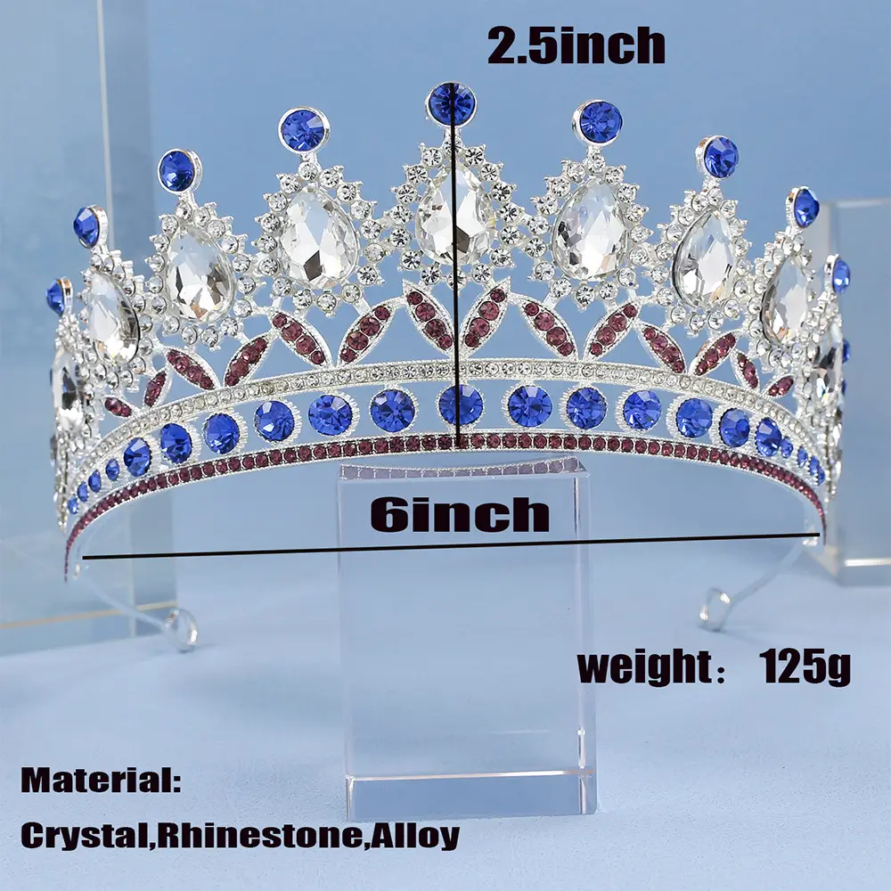 2023 Bridal Crown with Crystal & Red Beads — feature 2