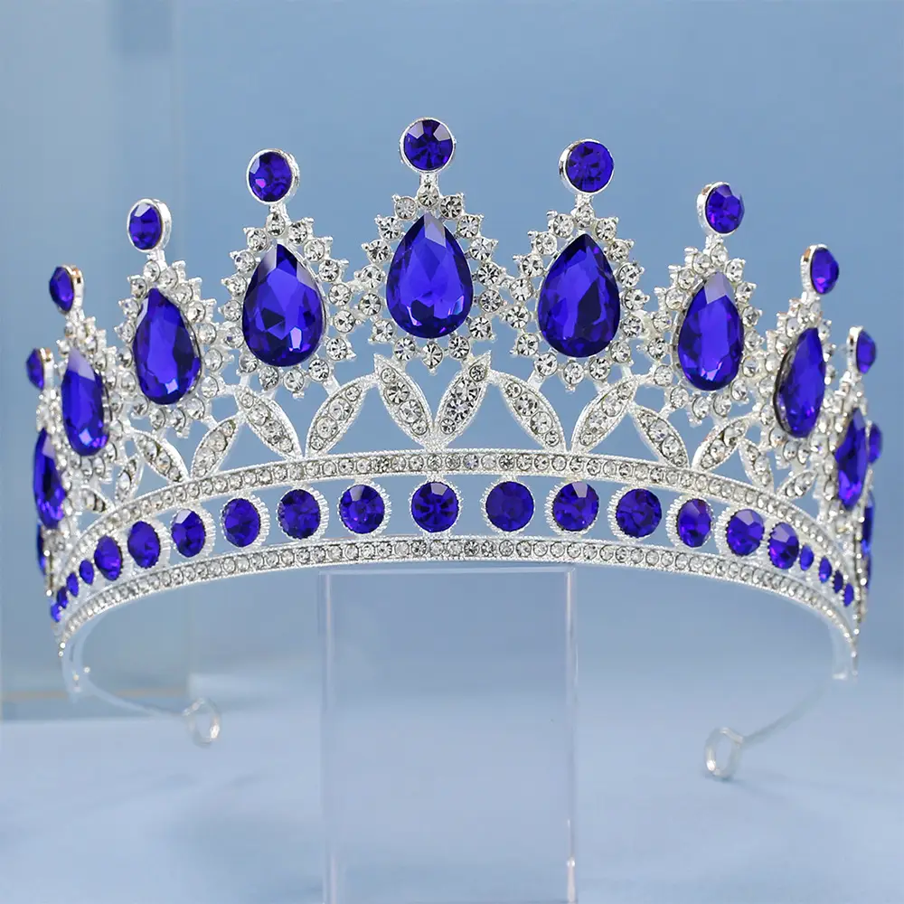 2023 Bridal Crown with Crystal & Red Beads